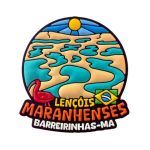 Ímã de Geladeira Emborrachado Lençóis Maranhenses Redondo - Lembrança Maranhão Barreirinhas - Oferta na Shopee