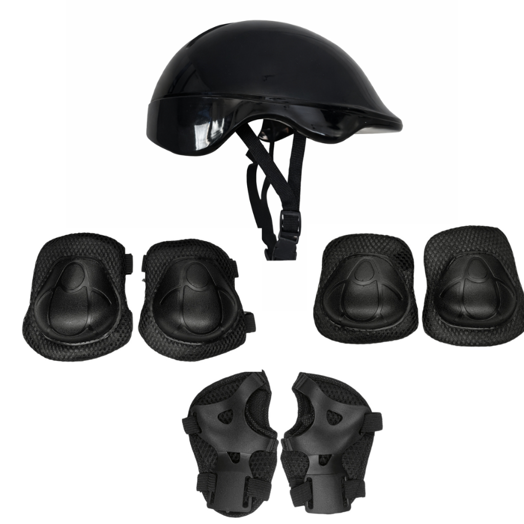 Kit Completo Proteção Infantil Com Capacete Joelheira Cotoveleira Munhequeira Skate Bike Patins Kit Completo Proteção Infantil Com Capacete Joelheira Cotoveleira Munhequeira Skate Bike Patins