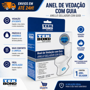 Anel de Vedação c/ Guia para Vaso Sanitário - TEKBOND - Oferta na Shopee