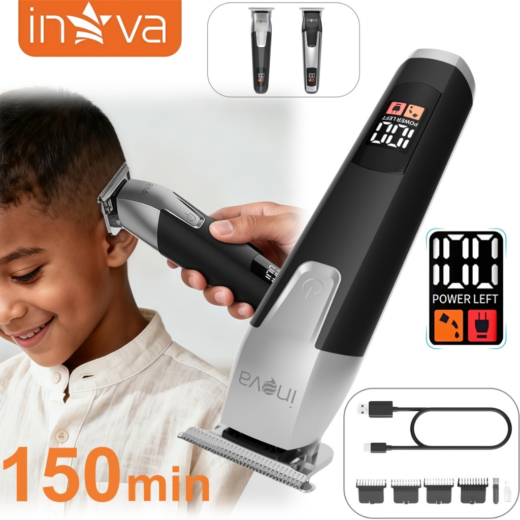 Máquina de Cortar Cabelo e Barba Inova LFJ-13149 Sem Fio Bateria 1200mAh Corte Preciso Profissional Máquina de Cortar Cabelo e Barba Inova LFJ-13149 Sem Fio Bateria 1200mAh Corte Preciso Profissional - Oferta na Shopee