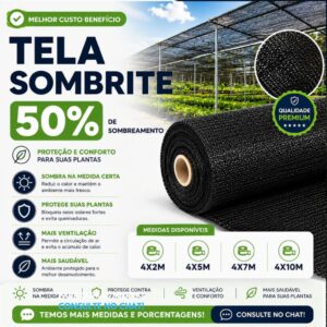 Tela Sombrite Sombreamento 50% Para Horta Jardim Viveiro Estufa Orquidário Pergolado Piscina Decoração - Oferta na Shopee