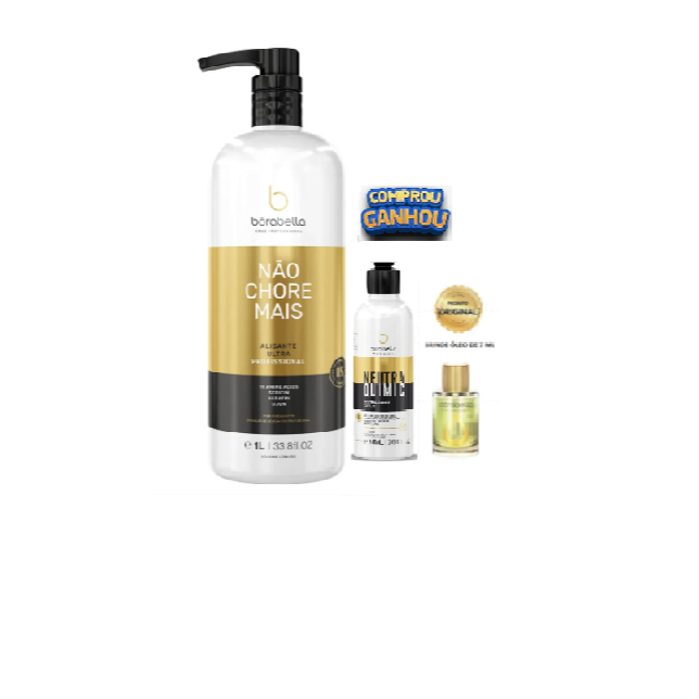 Borabella Progressiva Não Chore Mais 19 Aminoacidos PASSO 2 +neutraquimic 90 ml+ óleo 7ml Borabella Progressiva Não Chore Mais 19 Aminoacidos PASSO 2 +neutraquimic 90 ml+ óleo 7ml