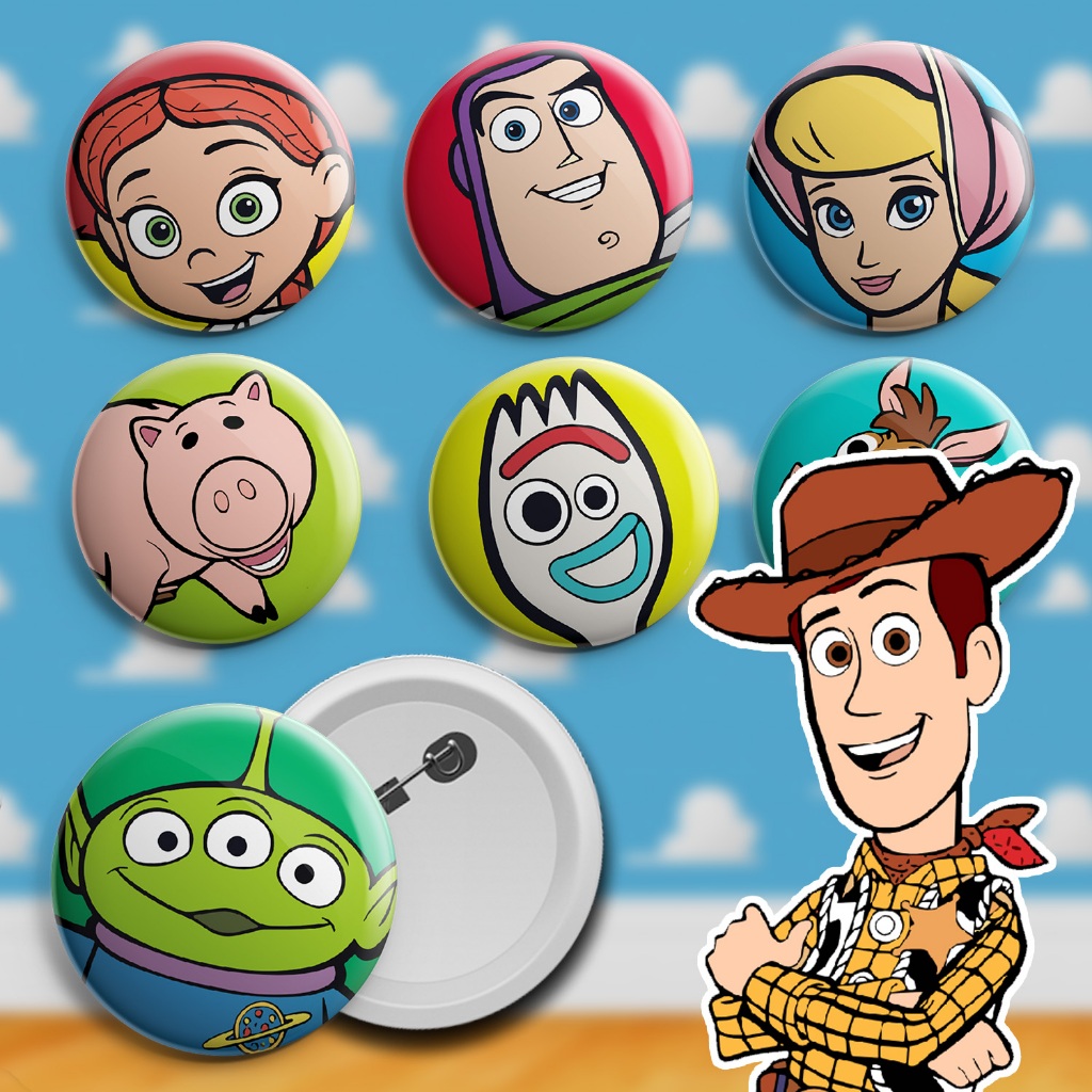 Bottons Toy Story personagens – broche alfinete boton bottom button pin Bottons Toy Story personagens – broche alfinete boton bottom button pin