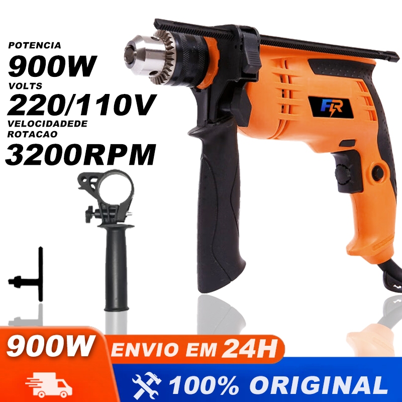 Furadeira de Impacto 13mm 900W Profissional 110v/220v Furadeira de Impacto 13mm 900W Profissional 110v/220v - Oferta na Shopee