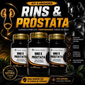 Kit 3 Rins e Próstata 180 cápsulas 500mg - Oferta na Shopee