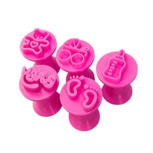 Carimbo para Brigadeiro e Docinhos Chá de Bebê Mamadeira Ursinho Molde Confeitaria - Festa 5 Peças - Oferta na Shopee