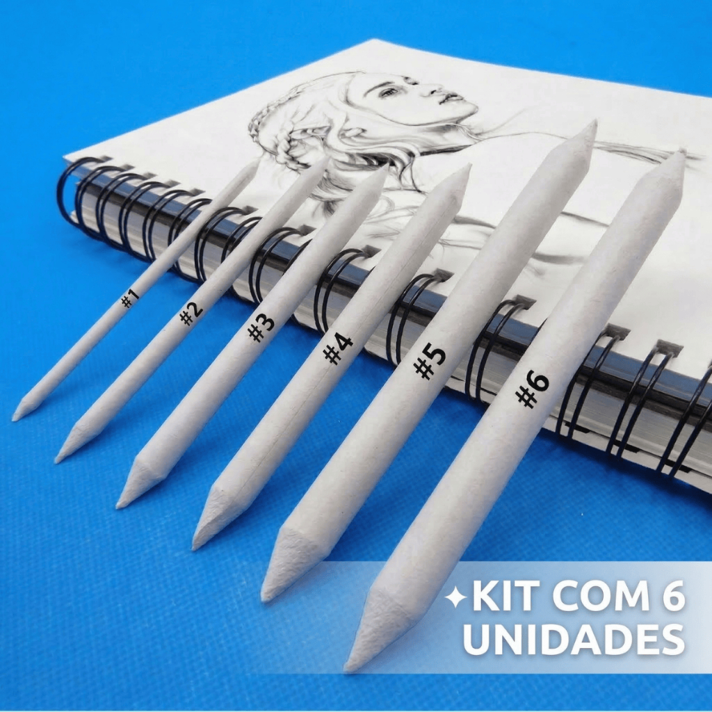 Esfuminho N1 Ao N6 Profissional Para Desenho Kit Com 6 Peças Durável Para Sombra Suave E Efeitos Visuais Esfuminho N1 Ao N6 Profissional Para Desenho Kit Com 6 Peças Durável Para Sombra Suave E Efeitos Visuais - Oferta na Shopee