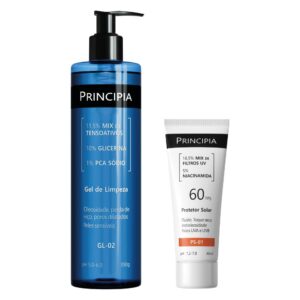 Principia Kit Todo Dia c/ Gel de Limpeza GL-02 + Protetor Solar Facial PS-01 FPS 60 - Oferta na Shopee