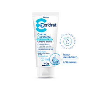 Ceridrat Loção Hidratante Facial E Corporal Pele Seca 190ml Massime - Acido Hialuronico + Ceramidas - Oferta na Shopee