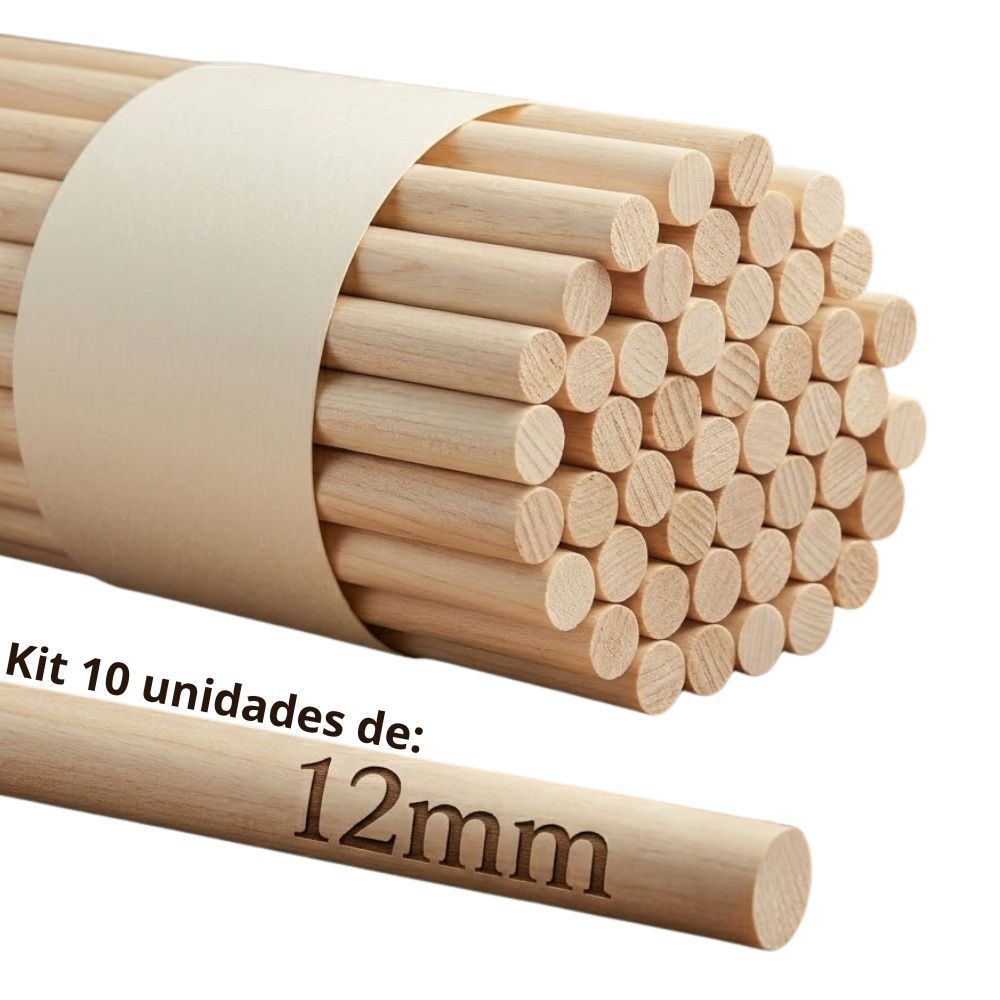 Kit 10 Varetas Madeira Pinus 12mm Poleiro Cavilha Bastão Para Artesanato Macramê Banner Kit 10 Varetas Madeira Pinus 12mm Poleiro Cavilha Bastão Para Artesanato Macramê Banner - Oferta na Shopee