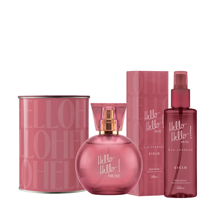 Kit Hello Hello Muse Ciclo Perfume 100 ml Feminino + Body Splash 200ml Presente Original Nah Cardoso - Ciclo Cosméticos Kit Hello Hello Muse Ciclo Perfume 100 ml Feminino + Body Splash 200ml Presente Original Nah Cardoso - Ciclo Cosméticos - Oferta na Shopee