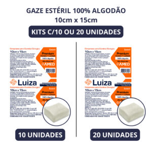 10 ou 20 Unidades Gaze Estéril Algodonada Luiza 10x15cm Tipo Zobec - America - Oferta na Shopee