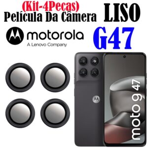 KIT(4*Pecas)Película Câmera Liso G47 Motorola Com Anel De Metal Protetors Lentes Vidro Temperado Anti Risco - Oferta na Shopee