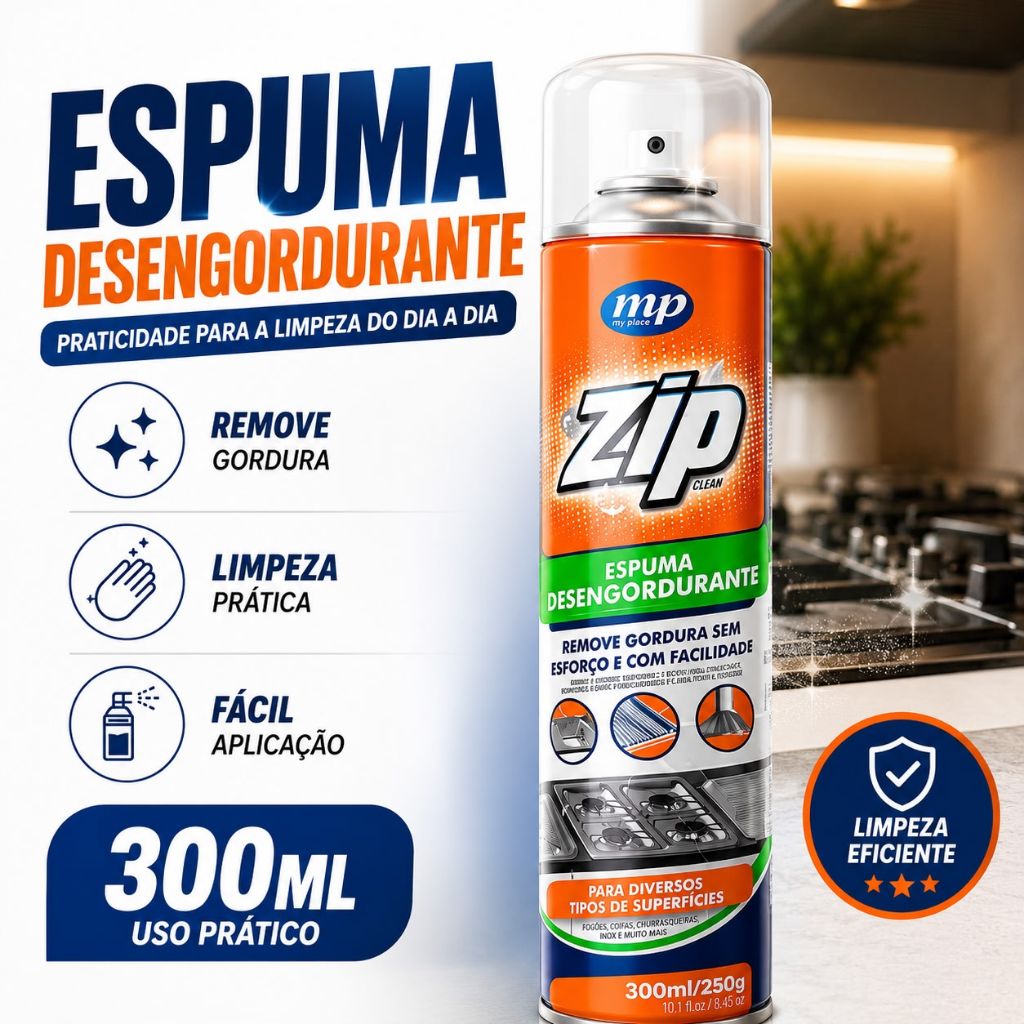 Espuma Desengordurante Zip 300Ml Limpeza Pesada Fogão Forno Air Fryer Coifa Microondas Espuma Desengordurante Zip 300Ml Limpeza Pesada Fogão Forno Air Fryer Coifa Microondas - Oferta na Shopee