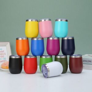 Copo Ovo Cuia Térmica 350ml Em Inox Com Tampa Acrílica - Oferta na Shopee