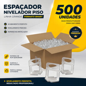 Espaçador Nivelador Smart Grande Formato Piso Porcelanato 500 Unidades Deplasti - Oferta na Shopee