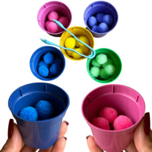 Jogo Montessori Coordenação Motora Fina Pompom Com Pinça Infantil - Oferta na Shopee