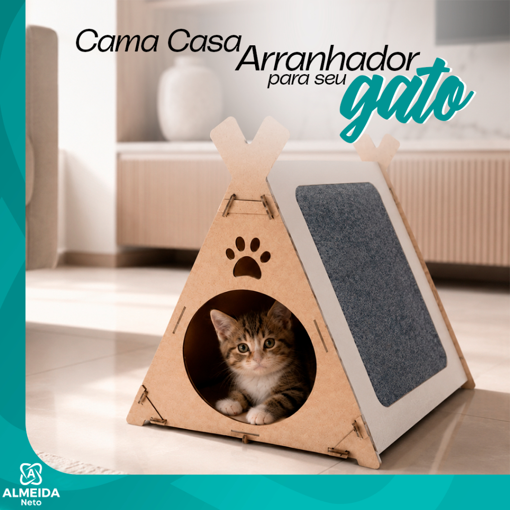 Cama Casa Arranhador de Gato Brinquedo Cabana Toca Conforto Facilidade Montavel Cama Casa Arranhador de Gato Brinquedo Cabana Toca Conforto Facilidade Montavel - Oferta na Shopee