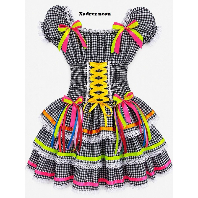 *VESTIDO CAIPIRA INFANTIL* *VESTIDO CAIPIRA INFANTIL* - Oferta na Shopee