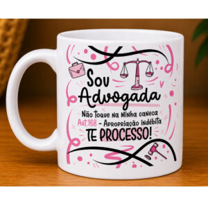 Caneca de Porcelana Advogada 325ml Presente para Advogada Direito Advocacia OAB - Oferta na Shopee