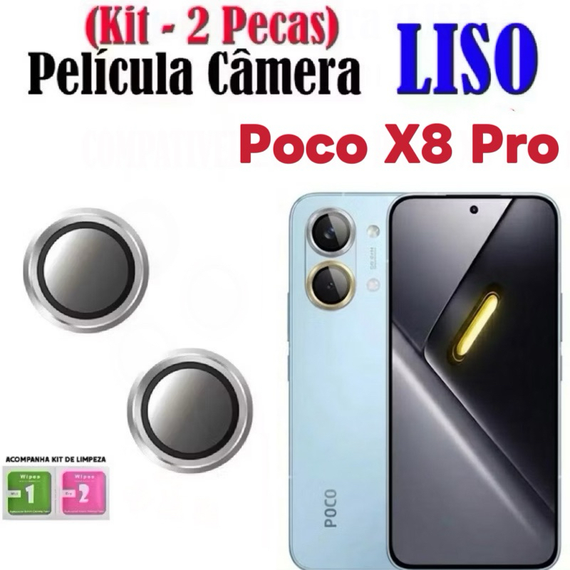 Kit (2Pcs) Película Protetora de Lentes de câmera Lisa para Redmi Poco X8 Pro Kit (2Pcs) Película Protetora de Lentes de câmera Lisa para Redmi Poco X8 Pro - Oferta na Shopee