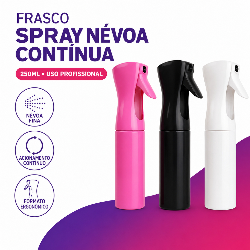 Frasco Spray Névoa Contínua 250ml PET Profissional Aromatizador Higiene Barbeiro Frasco Spray Névoa Contínua 250ml PET Profissional Aromatizador Higiene Barbeiro - Oferta na Shopee