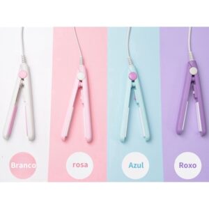 Mini Chapinha Prancha De Cabelo Pequena Portátil Chapinha Profissional Com Case Transporte Bivolt - Oferta na Shopee