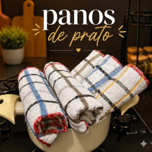 Kit Pano Cozinha Limpeza Gourmet Casa 15/5 Unidades Pia Copa Fogão - Oferta na Shopee