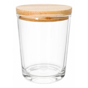 10 Pote Patê Vidro 80ml Copo Para Vela C/ Tampa De Madeira - Oferta na Shopee