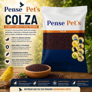Semente de Colza para Pássaros - 1kg - Oferta na Shopee