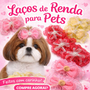 Laço Pet Luxo para Cães e Gatos