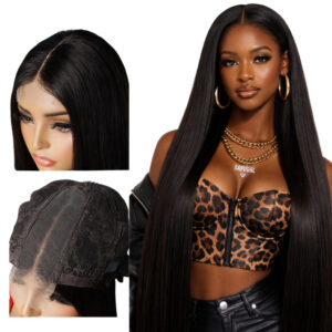 Semi Lace Lisa Repartição Fixa Natural Peruca 80cm Fibra de Colágeno - Oferta na Shopee