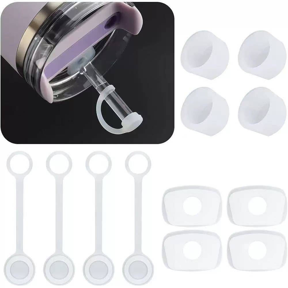 Tampas Silicone Anti-Vazamento 3 Peças, Compatível Copos Canudo SUGAW Tampas Silicone Anti-Vazamento 3 Peças