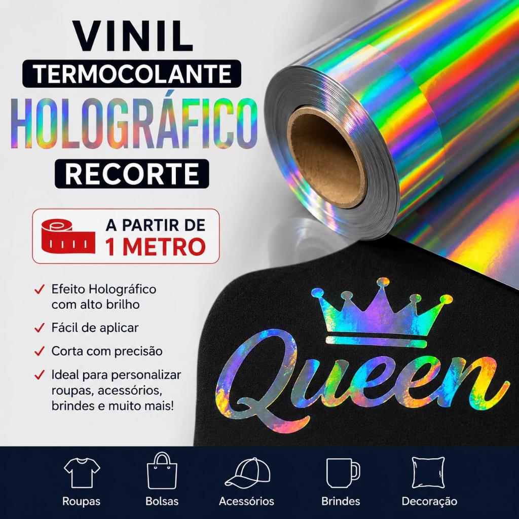 Filme De Recorte Vinil Termocolante Holográfico Metalizado Alta Qualidade - A Partir de 1 metro Filme De Recorte Vinil Termocolante Holográfico Metalizado Alta Qualidade - A Partir de 1 metro - Oferta na Shopee