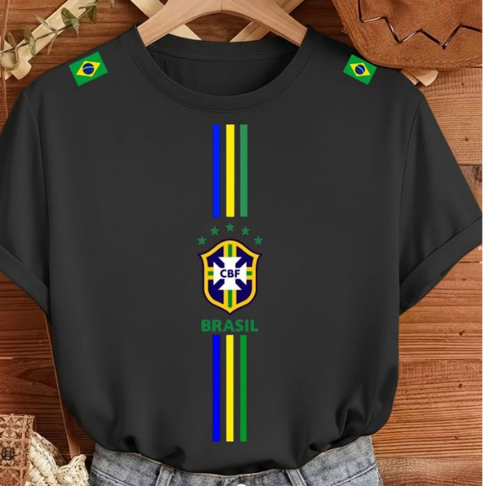 Camiseta blusa feminina estilosa descolada 100%algodão feminina confortavel torcer brasil faixa Camiseta blusa feminina estilosa descolada 100%algodão feminina confortavel torcer brasil faixa - Oferta na Shopee