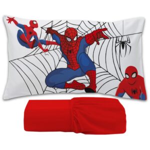 Jogo De Lençol 2 peças Infantil Temático De Personagens - Homem Aranha (Fundo Branco) - Oferta na Shopee