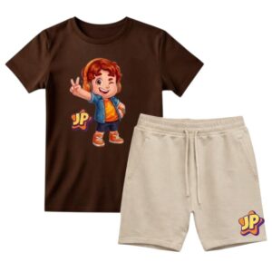 KIT CAMISA + SHORT TURMA MARIA CLARA JP BLUSA YOUTUBER CAMISETA 100% ALGODÃO