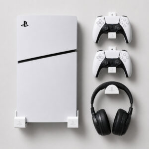 Suporte PS5 Slim de Parede Suporte Gamer Minimalista Suporte Console Fone Controles Playstation - Oferta na Shopee