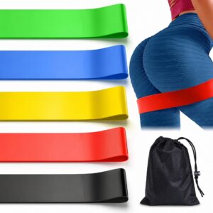 Kit 5 Mini Band Academia Fitness Academia cada cor uma resistência diferente. Com Brinde Bolsa de Transporte - Oferta na Shopee