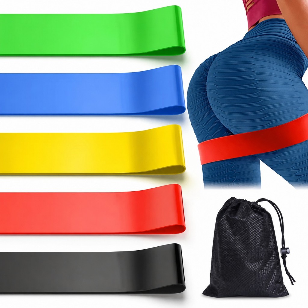 Kit 5 Mini Band Academia Fitness Academia cada cor uma resistência diferente. Com Brinde Bolsa de Transporte Kit 5 Mini Band Academia Fitness Academia cada cor uma resistência diferente. Com Brinde Bolsa de Transporte - Oferta na Shopee