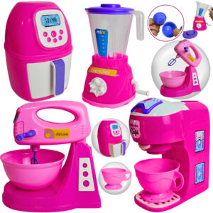 Kit Cozinha Infantil de Brinquedo Modelo Novo Eletrodomésticos Utensílios C/ 6 peças Acessórios - Oferta na Shopee