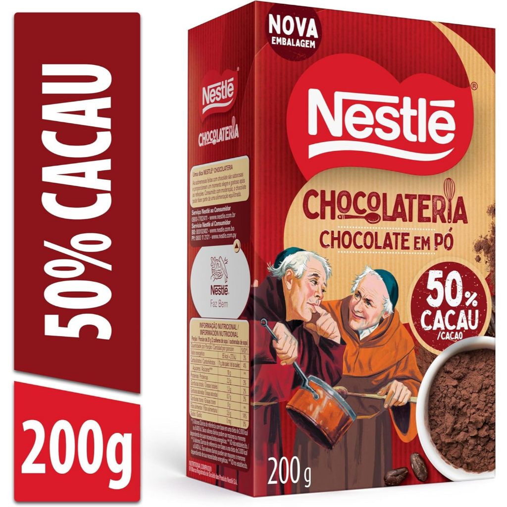 Nestlé Chocolate Em Pó Dois Frades 200G Nestlé Chocolate Em Pó Dois Frades 200G