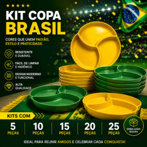 Kit 05 10 15 20 25 Petisqueira Copa 2026 Pequena Divisória Petiscos 18 cm - Oferta na Shopee