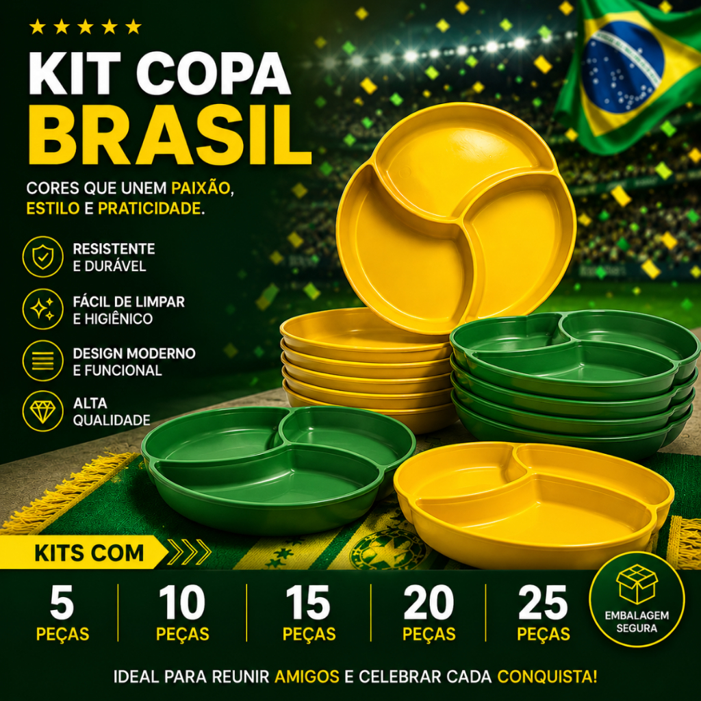 Kit 05 10 15 20 25 Petisqueira Copa 2026 Pequena Divisória Petiscos 18 cm Kit 05 10 15 20 25 Petisqueira Copa 2026 Pequena Divisória Petiscos 18 cm