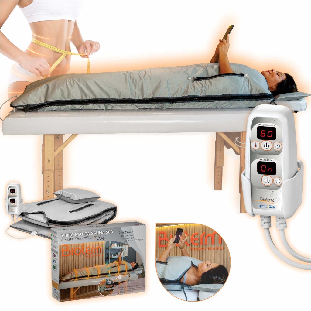 Manta Térmica Vibro Sauna Spa Térmica Digital - Bioterm Manta Térmica Vibro Sauna Spa Térmica Digital - Bioterm - Oferta na Shopee
