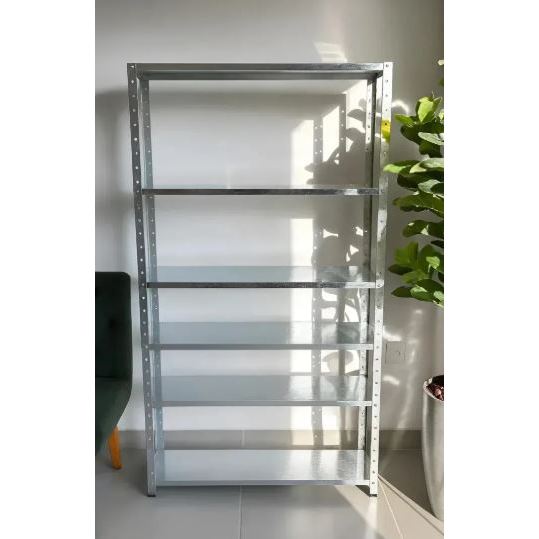 Estante Armário Prateleira Aço 6 Bandejas Galvanizada Suporta 150kg 198cm x 90cm x 28cm Estante Armário Prateleira Aço 6 Bandejas Galvanizada Suporta 150kg 198cm x 90cm x 28cm