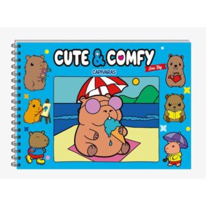 Cute & Comfy Série Big - Capivaras - Capa Dura com Espiral - Oferta na Shopee