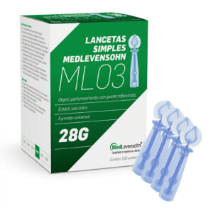 Lancetas 28G Universal Medlevensohn ML03 C/100 Unidades Para Glicose Estéril - Oferta na Shopee