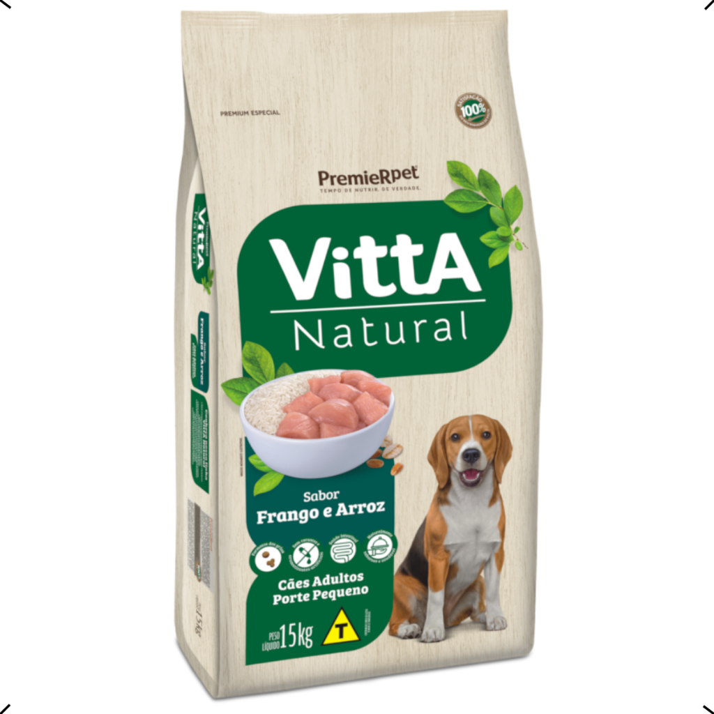 Ração Premier Vitta Natural Cães Adultos Raças Pequenas Frango 15kg Ração Premier Vitta Natural Cães Adultos Raças Pequenas Frango 15kg