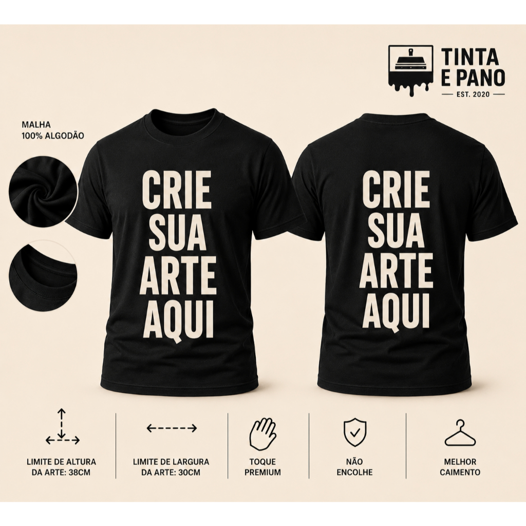 Camiseta Personalizada Com Sua Logo Ou Estampa Preferida Camisa 100% Algodão Camiseta Personalizada Com Sua Logo Ou Estampa Preferida Camisa 100% Algodão - Oferta na Shopee